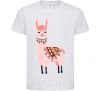 Kids T-shirt Pink llama White фото