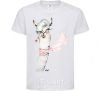 Kids T-shirt A llama with a flower in his teeth. White фото