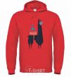 Men`s hoodie A Alpaca bright-red фото