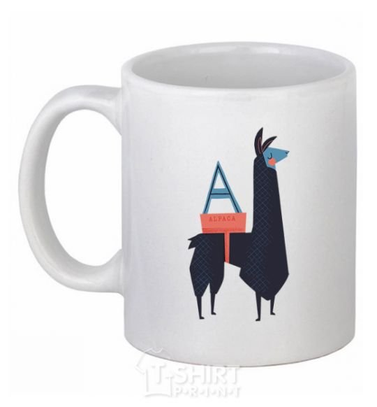 Ceramic mug A Alpaca White фото