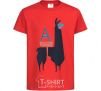 Kids T-shirt A Alpaca red фото