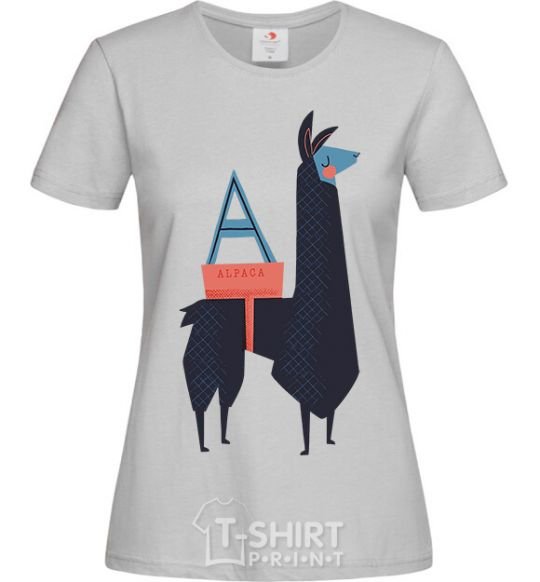 Women's T-shirt A Alpaca grey фото