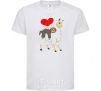 Kids T-shirt A llama and a sloth White фото