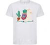 Kids T-shirt Llama moving White фото