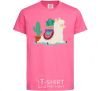 Kids T-shirt Llama moving heliconia фото