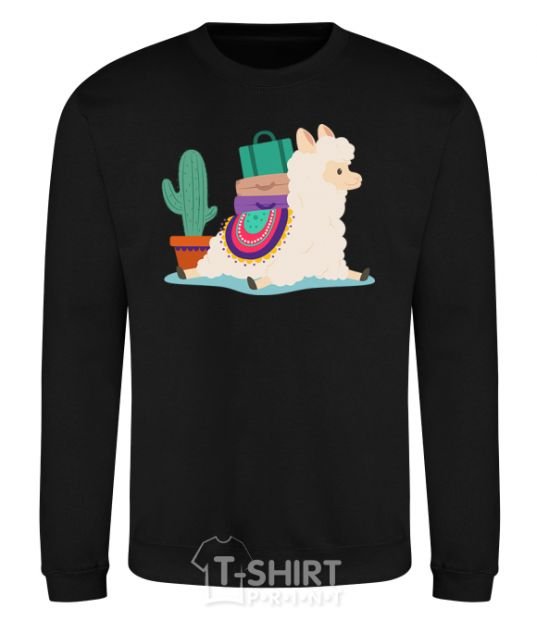 Sweatshirt Llama moving black фото