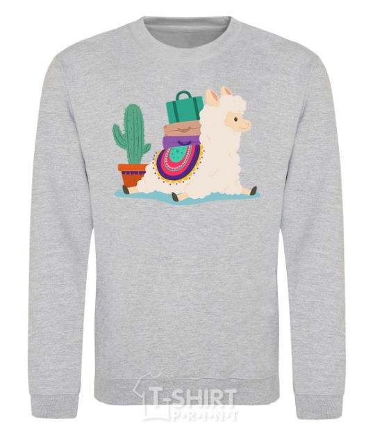 Sweatshirt Llama moving sport-grey фото