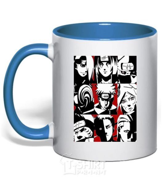 Mug with a colored handle Akatsuki royal-blue фото