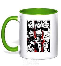 Mug with a colored handle Akatsuki kelly-green фото