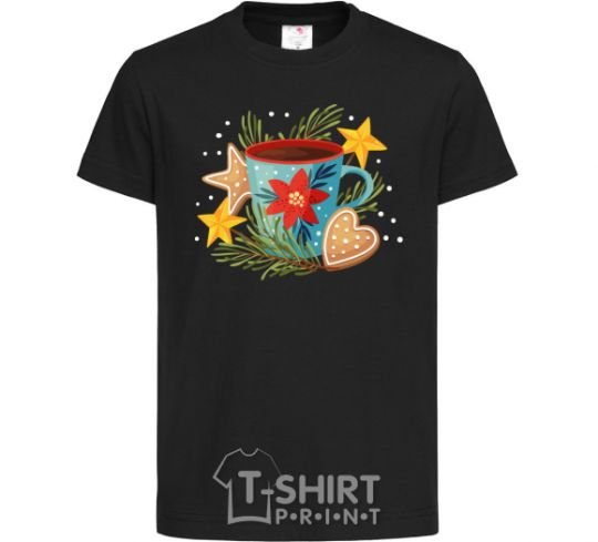 Kids T-shirt New Year's cup black фото