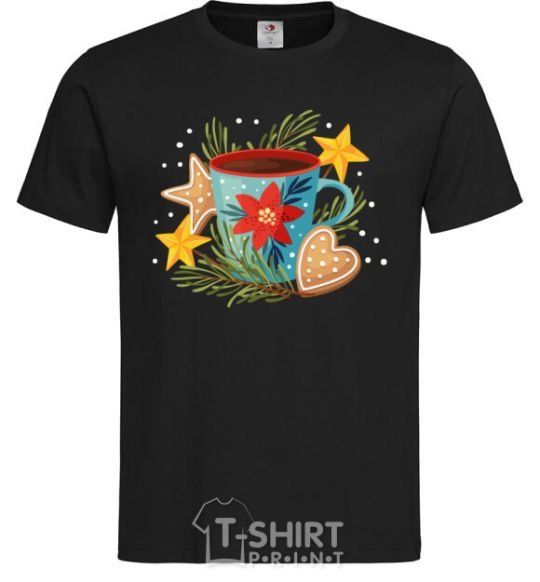 Men's T-Shirt New Year's cup black фото