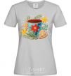 Women's T-shirt New Year's cup grey фото