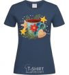 Women's T-shirt New Year's cup navy-blue фото