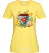 Women's T-shirt New Year's cup cornsilk фото