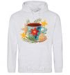 Men`s hoodie New Year's cup sport-grey фото