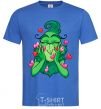 Men's T-Shirt Grinch with hearts royal-blue фото
