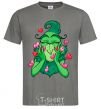 Men's T-Shirt Grinch with hearts dark-grey фото