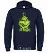 Men`s hoodie The Grinch in the garland navy-blue фото