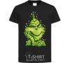 Kids T-shirt The Grinch in the garland black фото