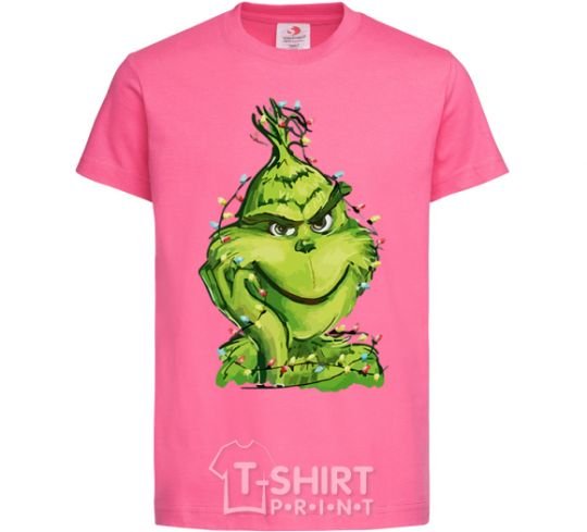 Kids T-shirt The Grinch in the garland heliconia фото