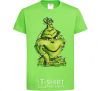 Kids T-shirt The Grinch in the garland orchid-green фото