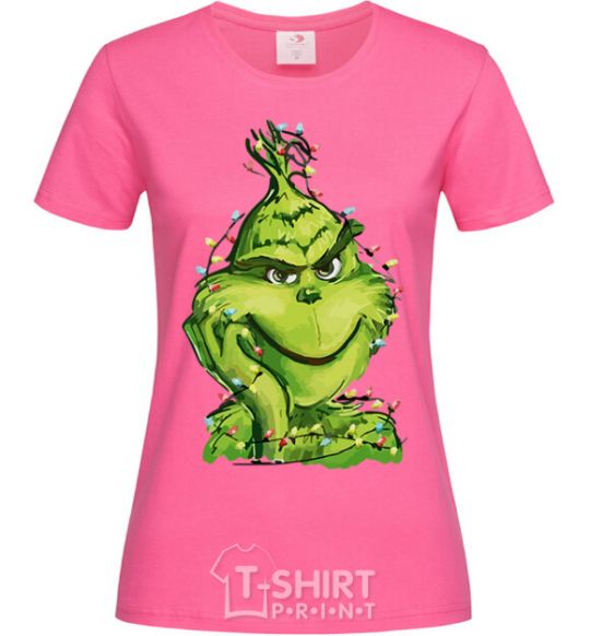 Women's T-shirt The Grinch in the garland heliconia фото