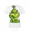 Men's T-Shirt The Grinch in the garland White фото