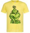 Men's T-Shirt The Grinch in the garland cornsilk фото