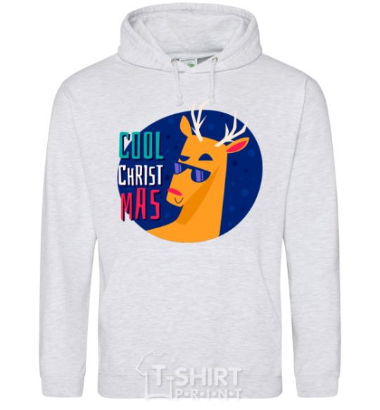 Men`s hoodie Cool Christmas sport-grey фото