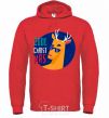 Men`s hoodie Cool Christmas bright-red фото