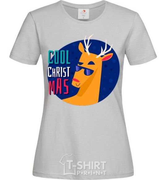 Women's T-shirt Cool Christmas grey фото