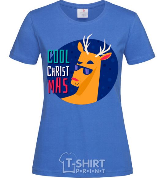 Women's T-shirt Cool Christmas royal-blue фото