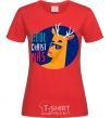 Women's T-shirt Cool Christmas red фото