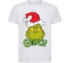 Kids T-shirt A Grinch in a Santa Claus hat White фото