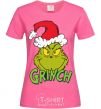 Women's T-shirt A Grinch in a Santa Claus hat heliconia фото