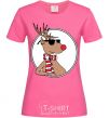 Women's T-shirt A deer with glasses in a circle heliconia фото