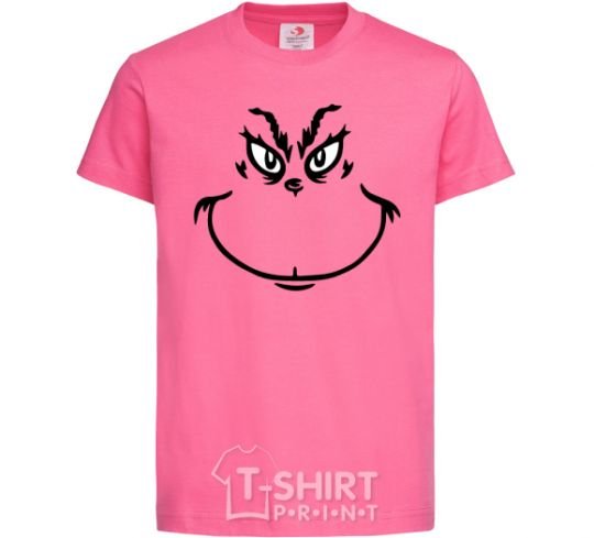 Kids T-shirt The Grinch smiles heliconia фото