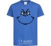 Kids T-shirt The Grinch smiles royal-blue фото