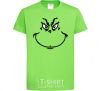 Kids T-shirt The Grinch smiles orchid-green фото