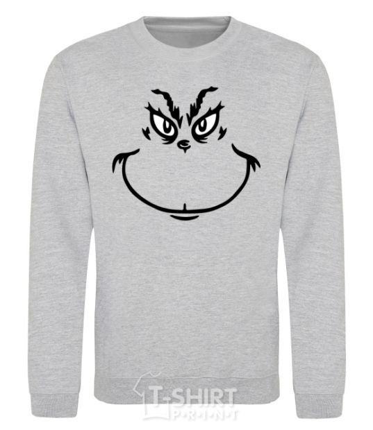 Sweatshirt The Grinch smiles sport-grey фото