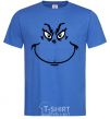 Мужская футболка Гринч улыбается Ярко-синий фото
