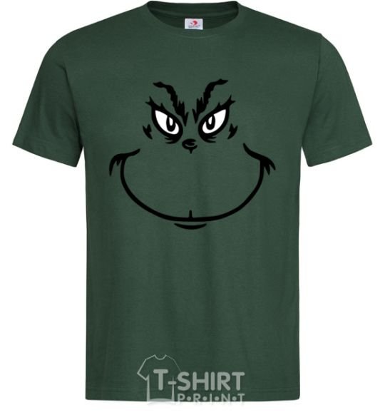 Мужская футболка Гринч улыбается Темно-зеленый фото