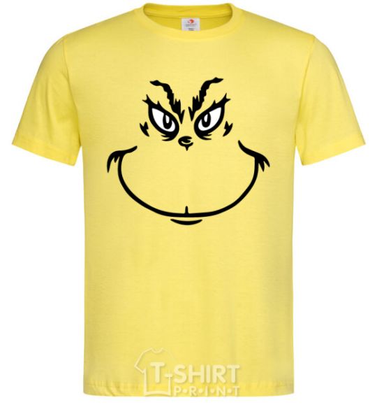Men's T-Shirt The Grinch smiles cornsilk фото
