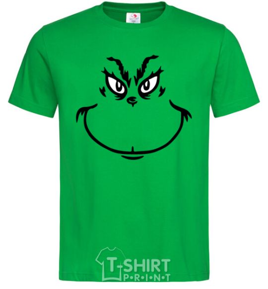 Men's T-Shirt The Grinch smiles kelly-green фото