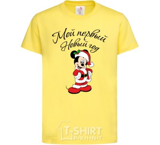 Kids T-shirt Mickey's first New Year's Eve cornsilk фото