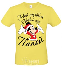 Men's T-Shirt Papa Mickey's First New Year's Eve cornsilk фото