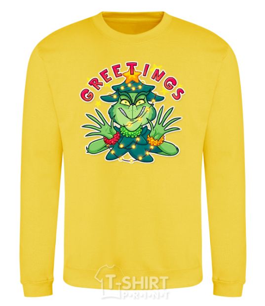 Sweatshirt Greetings Grinch yellow фото