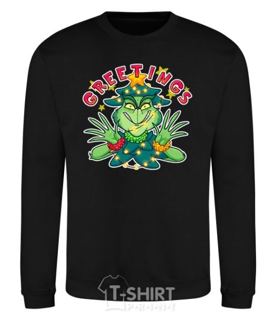 Sweatshirt Greetings Grinch black фото