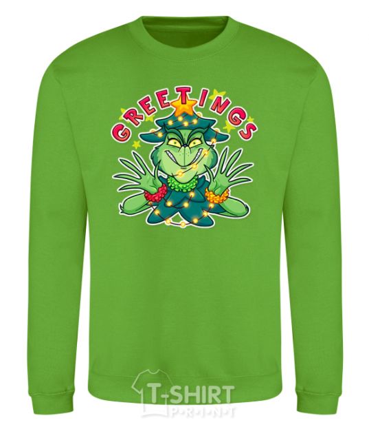 Sweatshirt Greetings Grinch orchid-green фото