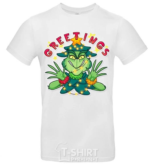 Men's T-Shirt Greetings Grinch White фото